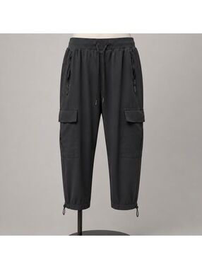 Libin Women's Gray Cargo Joggers Lightweight Quick Dry Hiking Capri Pants